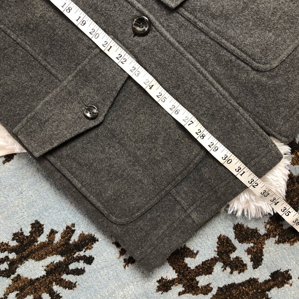 LL Bean Gray Women’s Wool 3 Button Coat Small - Picture 7 of 8